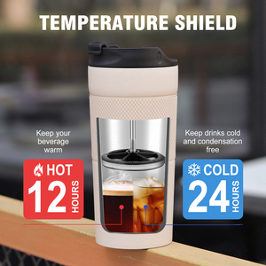 Nouvelle Tasse <span class=keywords><strong>Isotherme</strong></span> Portable en Acier Inoxydable 350ml 450ml pour Café et Thé, Type French Press, Idéale pour les Voyages et l'Extérieur - Product Image 5
