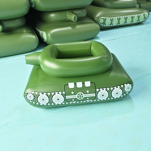 Inflatable Water Spray Battle Tank Green Outdoor Pool Float For Summer Fun - Product Image 4