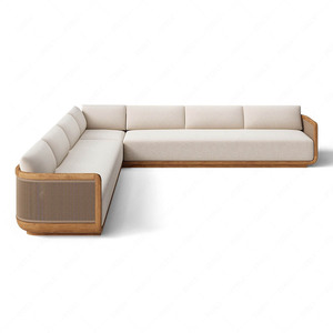 Custom Modern Luxury Teak Outdoor Furniture Set Durable Waterproof Contemporary Patio <b>Sofa</b> for Garden Lounge Courtyard Hotel - Product Image 2