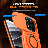 Nouvelle conception d'étui de téléphone magnétique antichoc en PC+TPU pour Redmi Note 14 Pro 15 14, protection arrière avec support rotatif à 360 degrés