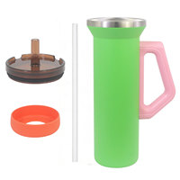 Bouteille isotherme à double paroi de grande capacité (36 oz) avec double maintien de la température, garde les boissons froides jusqu'à 24h et chaudes jusqu'à 12h