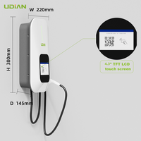 Estación de Carga Rápida para Vehículos, Caja de Pared de 22 kW y 32 A, Tipo 1, 11 kW, Tipo 2, 7,4 kW, Cargador de Pared Tipo 2 para Automóviles Eléctricos