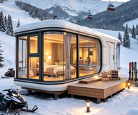 Maison Capsule Spatiale de Luxe 20ft 40ft en Acier et Aluminium, Préfabriquée avec Système de Contrôle IOS, pour Bureau, Hôtel, Vente Directe Usine