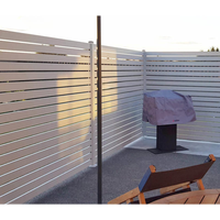 Clôture modulaire de conception moderne en aluminium, panneaux de clôture à lattes horizontales pour la protection de la vie privée dans la cour, clôture de jardin extérieure