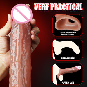 FairyKiss Super Realistic Penis Sleeve Mainan Seks Pria Silikon Lembut Pembesar Penis Ukuran S/L Cincin Pembesar Penis Pria - Product Image 6