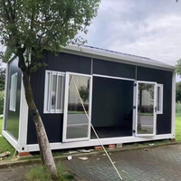 DYCE1 Pas Cher Noir Installation Rapide Résistant Aux Intempéries Toit À Chevrons Studio Vide Conteneur Unique Maisons Maison De Luxe