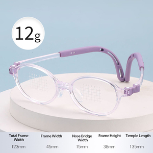 Serie de silicona personalizada de fábrica, monturas de gafas para niños, piezas desmontables cómodas, montura de gafas para niños Tr90 - Product Image 3