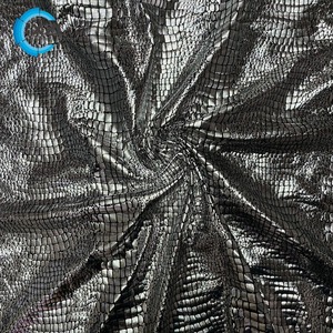 Lõm và lồi cảm thấy, cảm ứng mát mẻ, thân thiện với môi trường 90% polyester 10% Spandex rắn kết cấu căng vải - Product Image 2