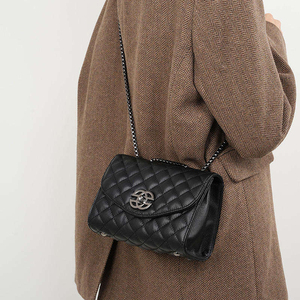 Bolso de Hombro de Cuero Genuino Retro al por Mayor de Fábrica, Bolso Cruzado de Alta Calidad para Mujer, Bolsos de Diamantes para Damas - Product Image 2