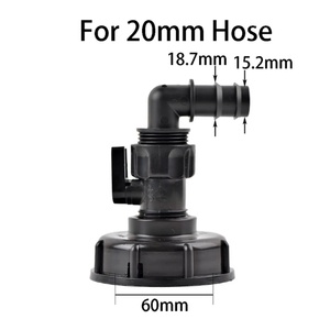 Capuchon fileté robuste 60 mm avec filetage femelle pour raccord de tuyau 1/2 ", 3/4 ", 1 " - Accessoires pour réservoir d'eau IBC - Product Image 3