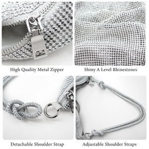 Boshiho Women's Full Diamond Wedding <b>Purse</b> Evening Clutch Bag with Rhinestones Bing <b>Purses</b> for Special Occasions - Product Image 5