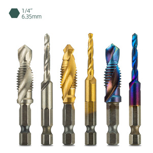 Yunbei High Speed Steel Composite <b>Tap</b> Inch Spiral Point Machine <b>Taps</b> Hex Shank Titanium Coated For Steel Drilling Machine - Product Image 4