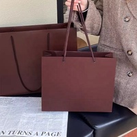 Sacs en papier brun imprimés au détail personnalisés de luxe avec logo personnalisé pour vêtement