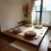 Cama de Plataforma Tatami de Madera Maciza, Cama Baja para Sala de Estar, Dormitorio, Casa de Huéspedes, Estilo Japonés, Cama de Madera Maciza Hecha a Medida