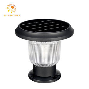 Precio barato de aluminio pc exterior pantalla decoración blanco cálido led <span class=keywords><strong>solar</strong></span> pilar de luz - Product Image 1