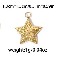 Grosir Liontin Perhiasan Stainless Steel PVD 18K Bentuk Bintang Mawar Hati Hewan untuk Pembuatan Kalung Gelang DIY