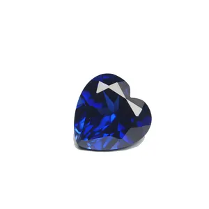 Forma do Coração 5mm a 13mm Pedra Preciosa Safira Sintética Corindo Azul Real Pedra à Venda