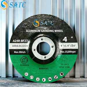 Meule à tronçonner à centre dégoulinant SATC 4 x 1/4 x 7/8 po T27 – Haute efficacité pour le meulage de l'aluminium - Product Image 1