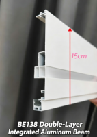 BE138 Poutre suspendue en aluminium moderne pour villas et hôtels avec rainure LED encastrée pour moulure de plafond en panneau alvéolaire