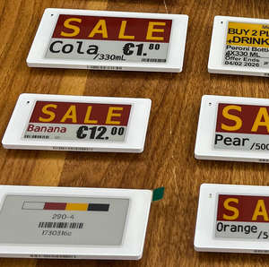 Etiqueta de Precio Digital de 2.9 Pulgadas para Tienda de Licores, Pantalla de Tinta Electrónica E-Paper Pasiva con NFC, Etiqueta Electrónica para Estantes ESL, Alimentación/Comunicación Inalámbrica - Product Image 1