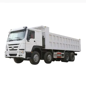 Sino Howo Truk Pembuang 375 Tenaga Kuda, Truk Sampah Dump Truck 8X4 dengan Bodi Truk Baru