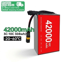 18S 3.95-4.45V 42Ah 42000mAh 308Wh/kg Paket Baterai Semi-solid State BMS 10C Discharge Bersertifikasi CE untuk Drone UAV Pertanian