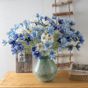 Flor Artificial CallaFloral Gesang, Rama Individual, Azul Claro y Blanco, Decoración de Interiores CL07001 - Product Image 1