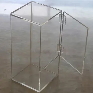 Manufacturers Acrylic Jewelry Display Stand Box Clear Acrylic Pvc Display Stand With Door