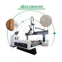 Igoldencnc Chine Routeur CNC 4 axes la broche Rotation routeur CNC à 180 degrés avec changeur d'outils 1325 Machine de routeur CNC