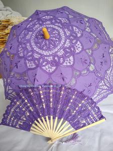 白色蕾丝工艺新娘伞小孩迷你装饰伞道具白色象牙蕾丝阳伞新娘结婚伞 - Product Image 6