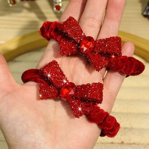 Cuerda para el pelo con lazo de terciopelo para mujer, banda elástica para el pelo de Año Nuevo, anillo para el pelo de alta elasticidad, cuerda para el pelo para cola de caballo alta, accesorio para el cabello - Product Image 4