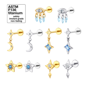 Piercing Stories, Joyería para Piercings Corporales de Titanio ASTM F136, Labret, Anillo para Ombligo, Aretes - Product Image 1