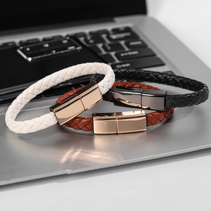 <b>Smart</b> Band Charging Cable Leather Braided Portable Power Bank Creative <b>Bracelet</b> - Product Image 1