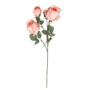 ดอกกุหลาบประดิษฐ์สไตล์วินเทจช่อดอกไม้งานแต่งงานดอกไม้พลาสติกจำลองคุณภาพสูงตกแต่งบ้าน - Product Image 4