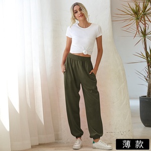 JL92201 pantaloni sportivi <span class=keywords><strong>grigi</strong></span> di alta qualità alla moda pantaloni invernali da <span class=keywords><strong>donna</strong></span> in cotone pantaloni della tuta larghi da <span class=keywords><strong>donna</strong></span> - Product Image 6