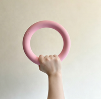 Ensembles de Pilates pour femmes, poids de cheville, haltères circulaires en silicone, poids de main, accessoires de yoga, kit de fitness rose