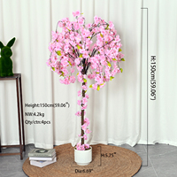 Pohon Bunga Sakura Buatan yang Dapat Dilepas - Dekorasi Rumah untuk Ruang Tamu, Pohon Bunga Palsu Besar