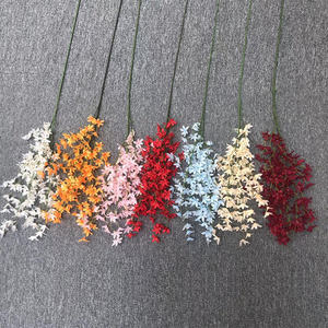 Fabricación de China, ramo de flores decorativas para bodas, tallo largo, orquídea Oncidium de seda Artificial - Product Image 2