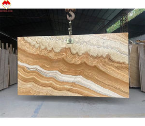 Mármol blanco <span class=keywords><strong>de</strong></span> fábrica personalizado con textura amarilla translúcida Vetas <span class=keywords><strong>de</strong></span> madera imperiales Aspecto <span class=keywords><strong>de</strong></span> madera <span class=keywords><strong>de</strong></span> ónix con vetas doradas Piedra <span class=keywords><strong>de</strong></span> ónix - Product Image 4