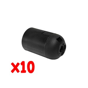 BLISTER 10 PEZZI Portalampada E27 Nero - Product Image 1