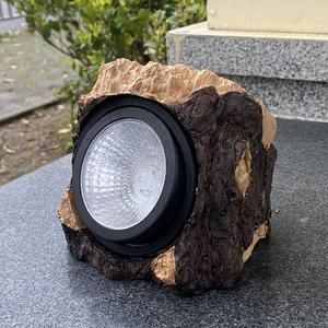 LED Solar Resin <b>Stone</b> Lamp IP65 Rated DC Powered Dimmable Wall-Mounted Outdoor <b>Garden</b> Decorative Spotlight - Product Image 3