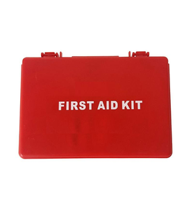 Trousse de premiers soins miniature en plastique rouge et blanc, imperméable, pour la maison, le bureau, la voiture, avec fournitures médicales pour la survie en plein air - Product Image 1
