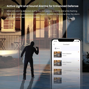 Tenda CT6 2K WIFI Bullet Camera an ninh nhà đầy đủ màu sắc tầm nhìn ban đêm 2 Đèn sân khấu Ăng Ten Kép ai phát hiện chuyển động âm thanh 2 chiều - Product Image 5