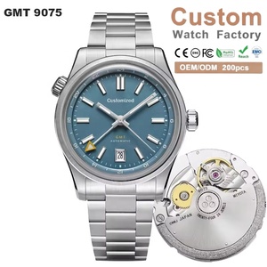 Reloj de Buceo con Movimiento Automático Miyota 9075 GMT, Cristal de Zafiro de Doble Domos, Caja de Acero Inoxidable de 40 mm, Reloj Personalizado para Hombre - Product Image 1