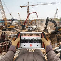 Télécommande de grue étanche multi-tensions 12V-380V à 8 boutons et vitesse unique NOMI NM007 pour palan de grue