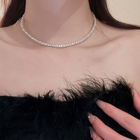 Kalung Kaca Tetesan Air Mewah Trendy Jachon, Liontin Fashion, Kalung Choker Rantai, Perhiasan Halus untuk Wanita