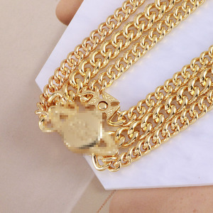 Collar Gargantilla de Tres Capas con Textura Gruesa, Estilo Punk, con Perlas de Bambú y Piedras Naturales, Joyería Europea Americana - Product Image 6