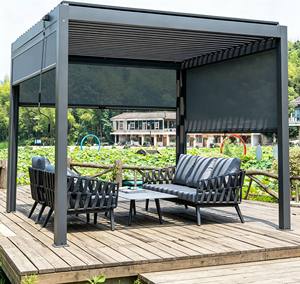 Pavillon de jardin avec structure en acier pour cérémonie de mariage en plein air, parc, hôtel, complexe hôtelier et projets de décoration paysagère - Product Image 4