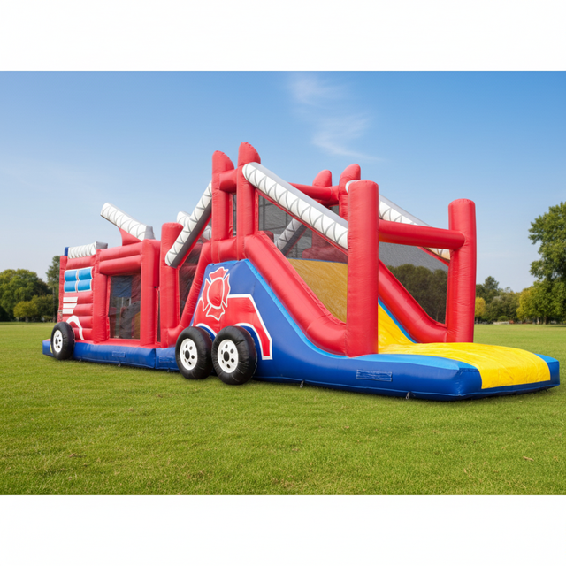 WINSUN Customized Firefighter Inflatable Obstacle Courses Commercial Interactive Game Rental Outdoor Equipment