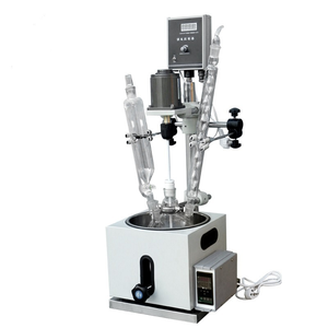 Small Laboratory Single-layer Glass Reaction Vessel 1L2L3L5L Electrically Heated Glass Reaction Vessel with Adjustable <b>Stirrer</b> - Product Image 4